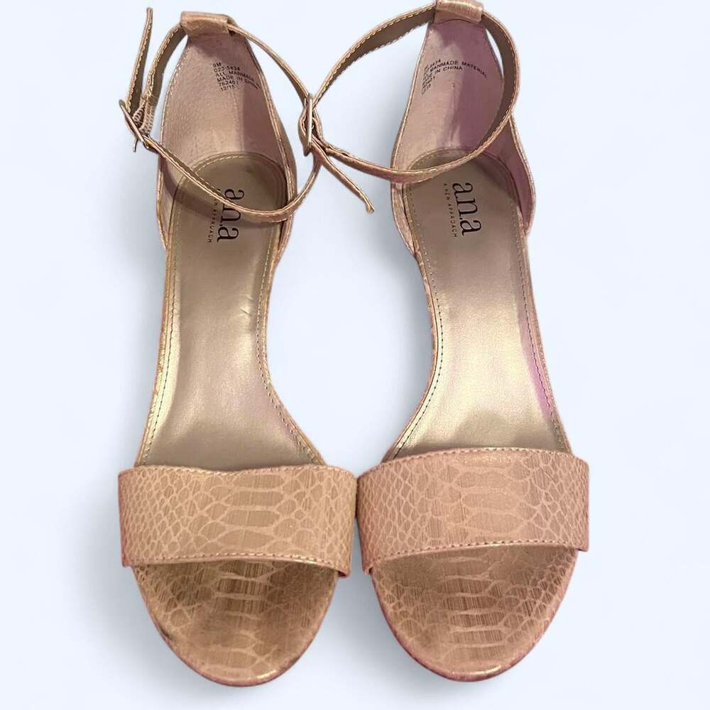 Women's Pink and Tan Sandals